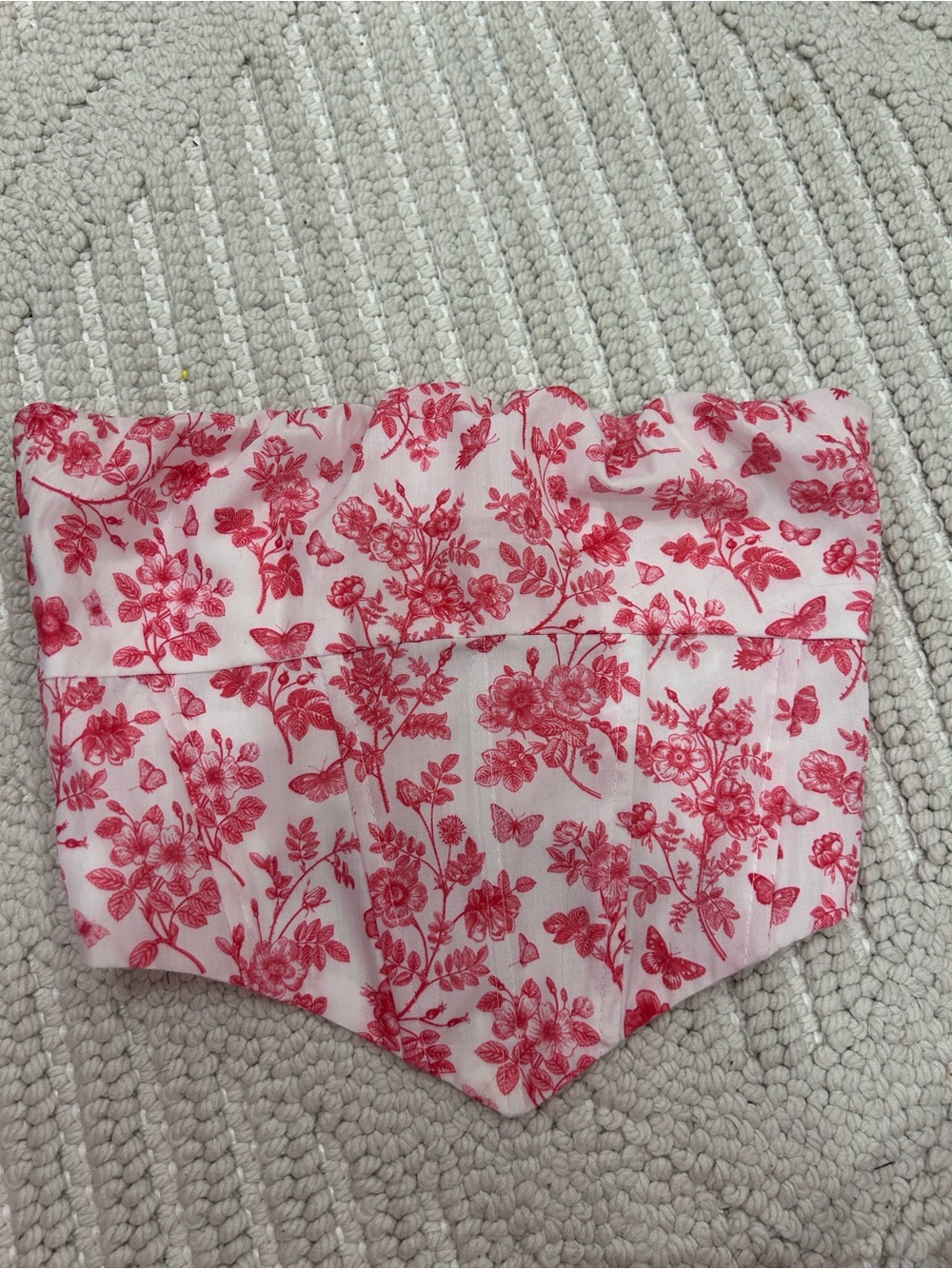 Princess Polly Pink Floral Print tube top